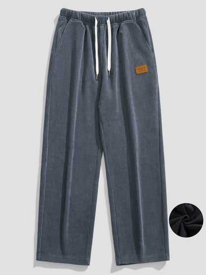 Polar Fleece Lined Straight Leg Corduroy Pants