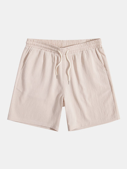 Crinkled Drawstring Shorts