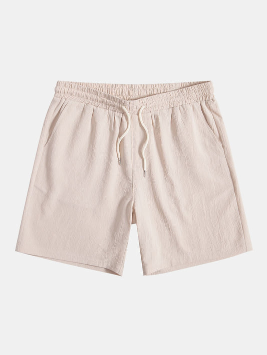 Crinkled Drawstring Shorts