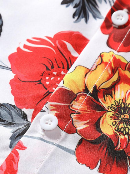 Floral Print Button Up Shirt