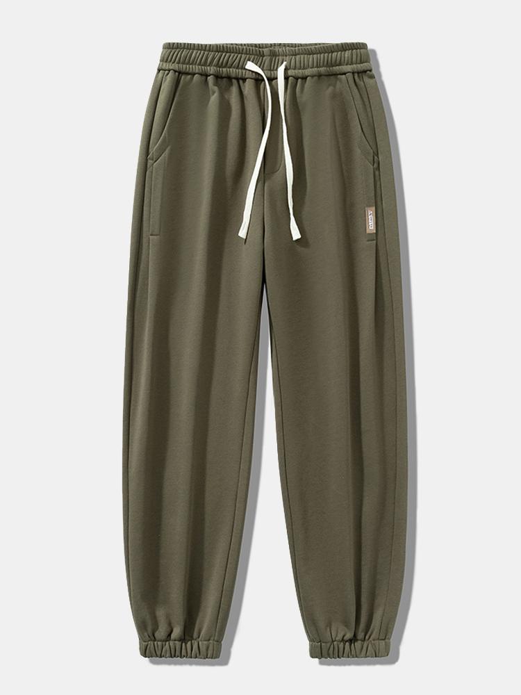Drawstring Cotton Jogging Pants