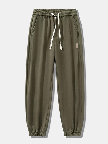 Drawstring Cotton Jogging Pants