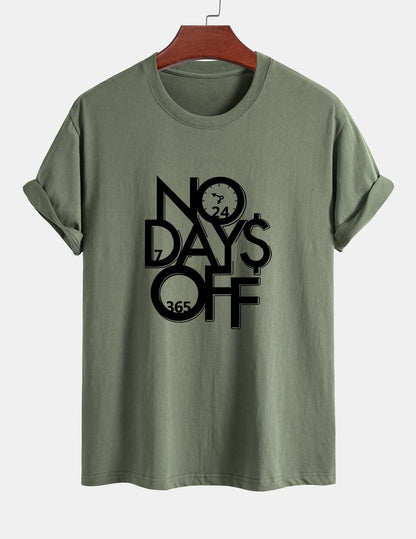 Regular Fit Slogan Print Cotton T-Shirt