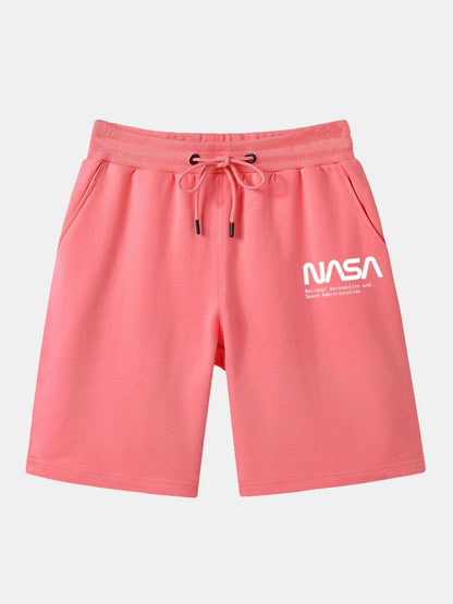 NASA Letter Print Shorts