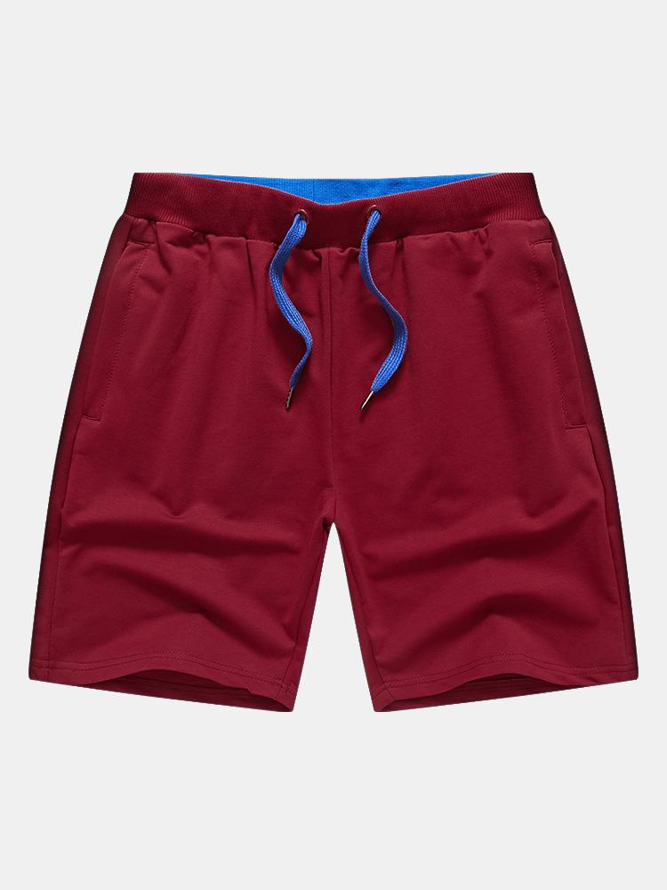 Contrast Elastic Waist Jersey Shorts