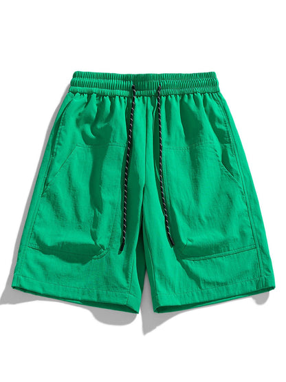 Patch Pocket Drawstring Shorts