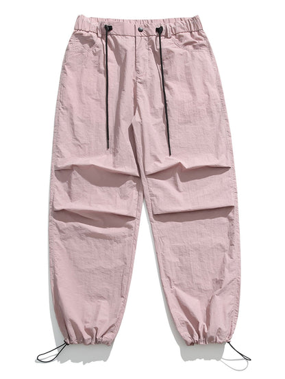 Elastic Waist Parachute Pants