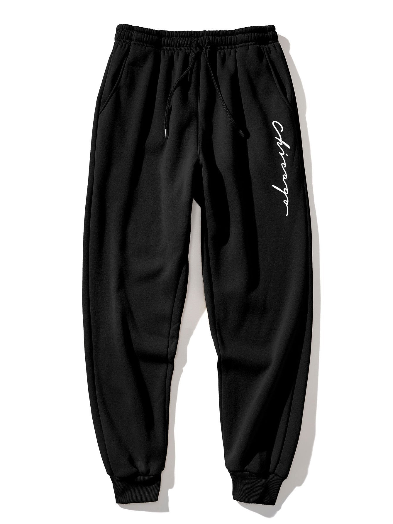 3 Pieces Chicago Print Jogger Pants