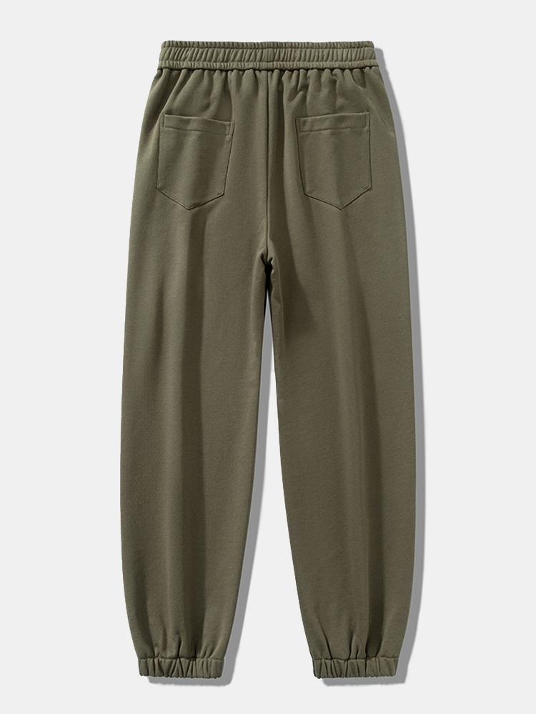 Drawstring Cotton Jogging Pants