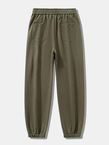 Drawstring Cotton Jogging Pants