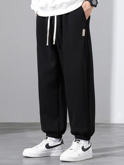 Drawstring Cotton Jogging Pants