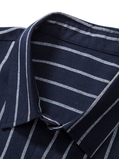 قميص مزخرف بأزرار من قطن مخلوط