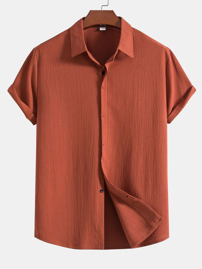 Crinkled Concealed Fly Shirt