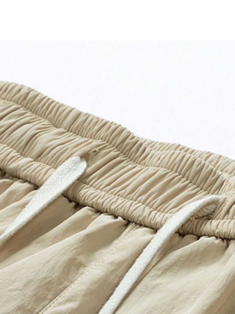 Drawstring Hem Cargo Shorts