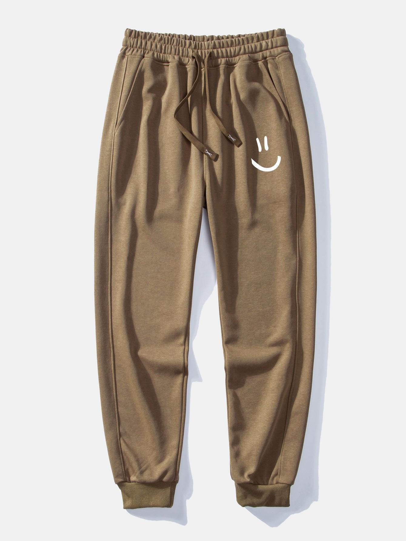 Smiley Face Print Jogging Pants