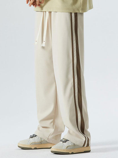 Vintage Side Stripe Loose Fit Straight Leg Pants