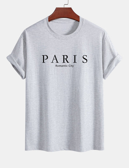 Regular Fit Paris Slogan Cotton T-Shirt