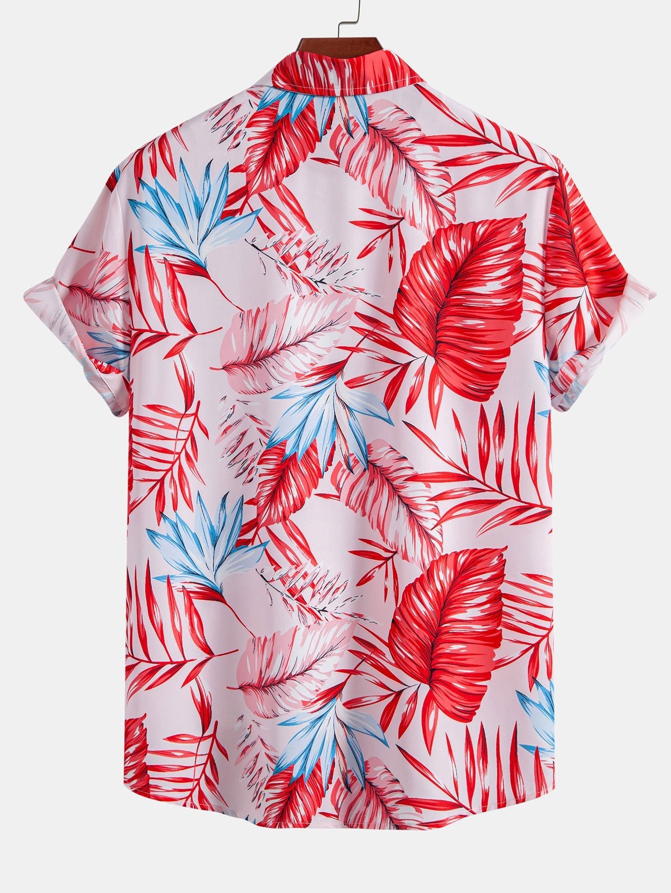 Tropical Print Button Up Shirt