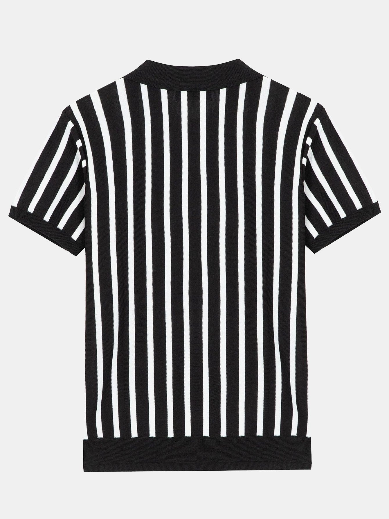 Striped Short Sleeve Sweater Polo