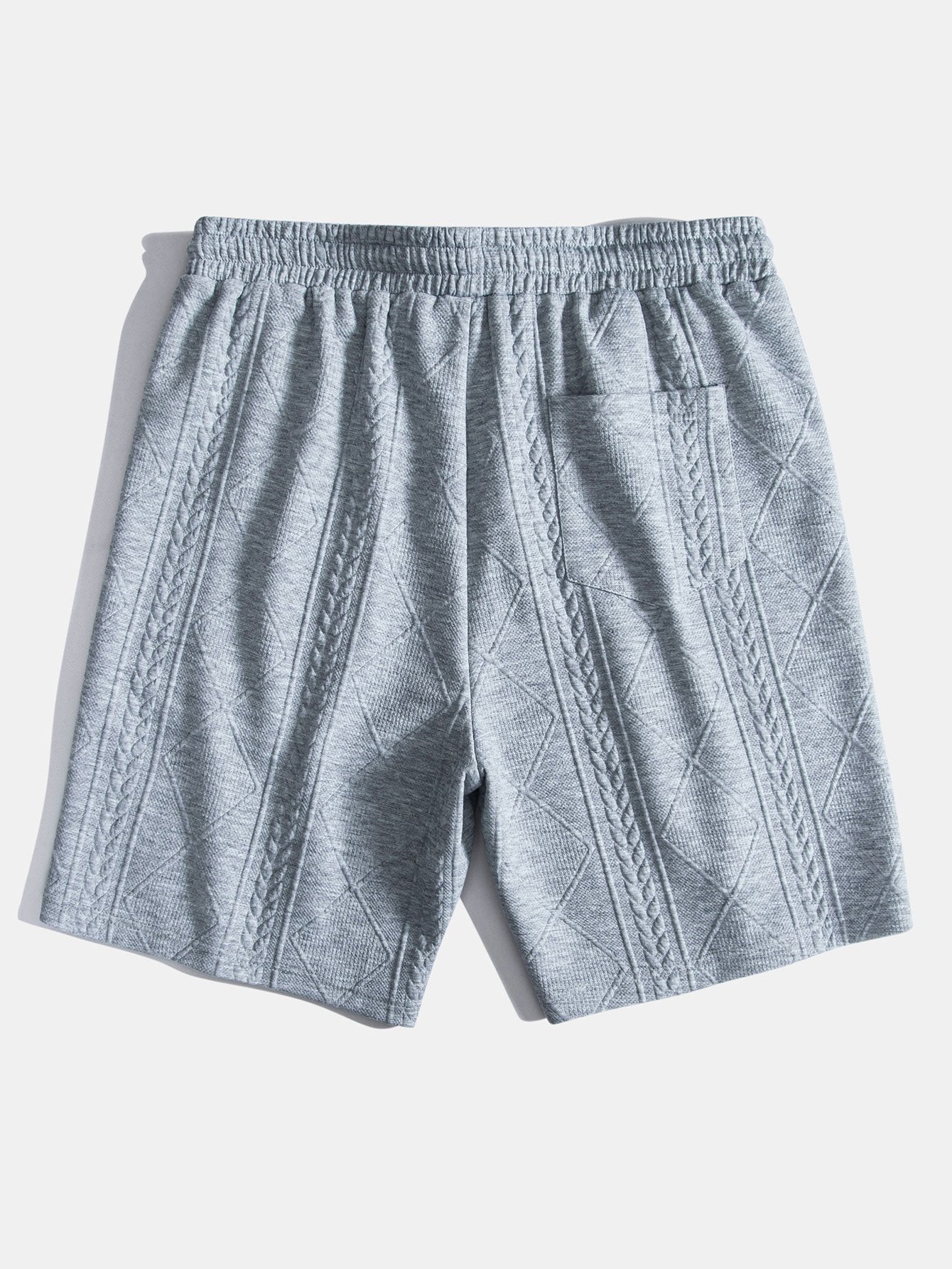 3 Pieces Geometric Jacquard Drawstring Shorts
