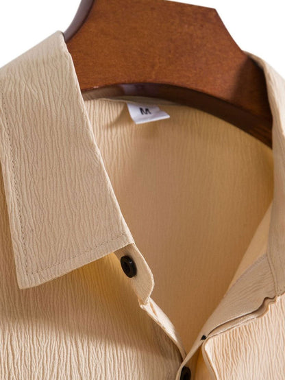 Crinkled Concealed Fly Shirt