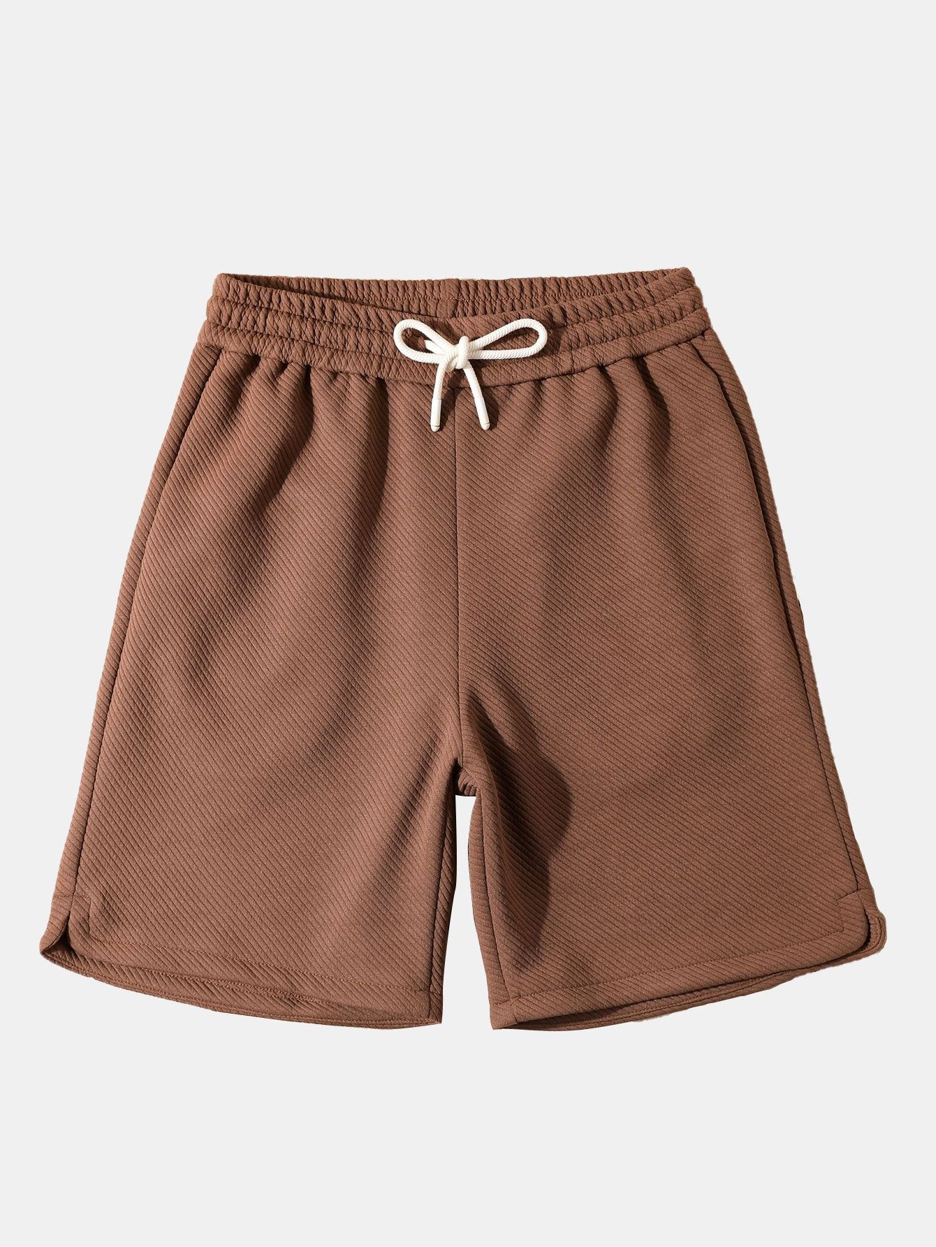 Loose Fit Drawstring Twill Jacquard Shorts