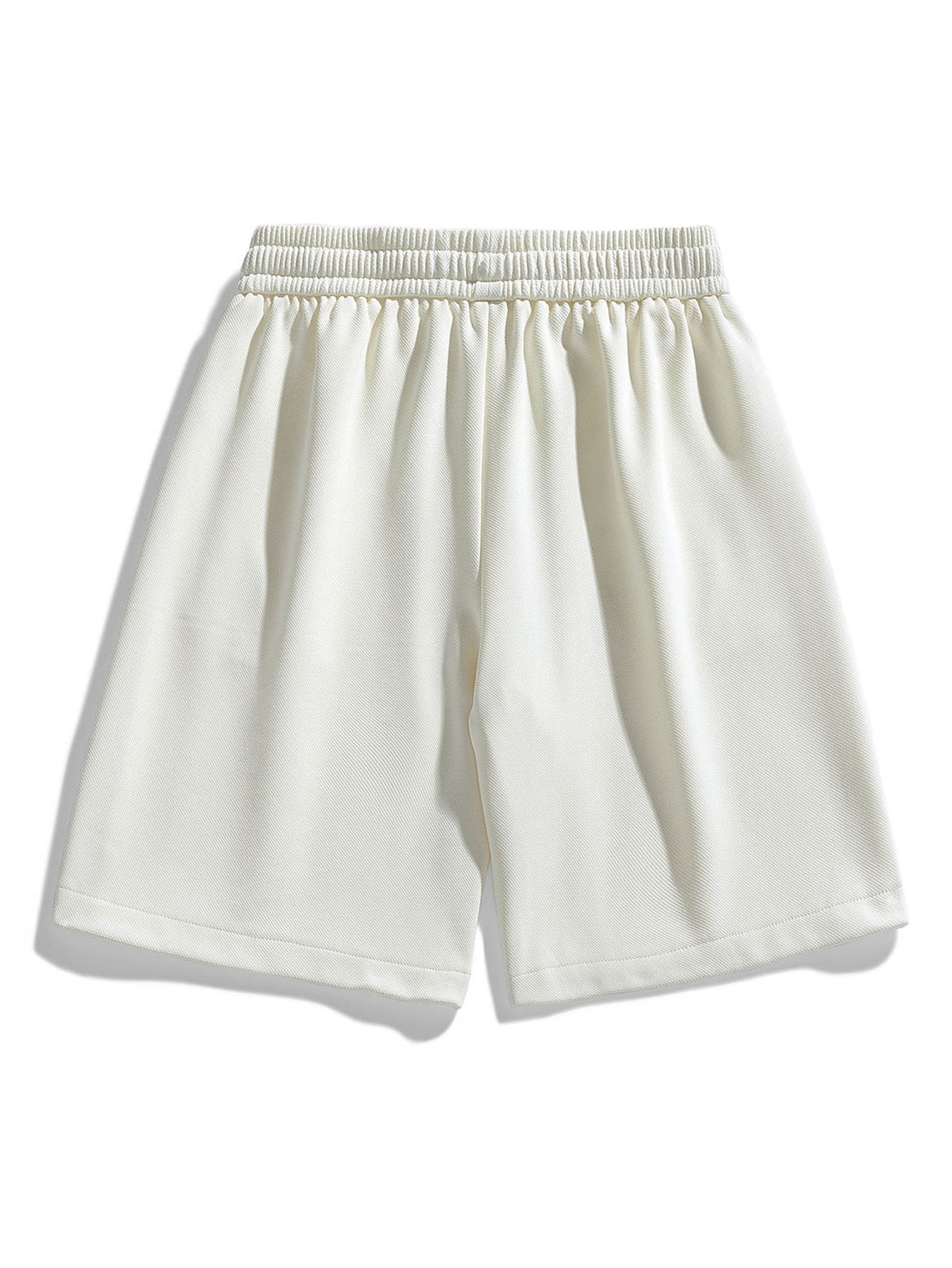 Basic Textured Drawstring Shorts