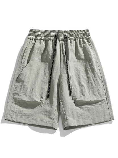 Patch Pocket Drawstring Shorts