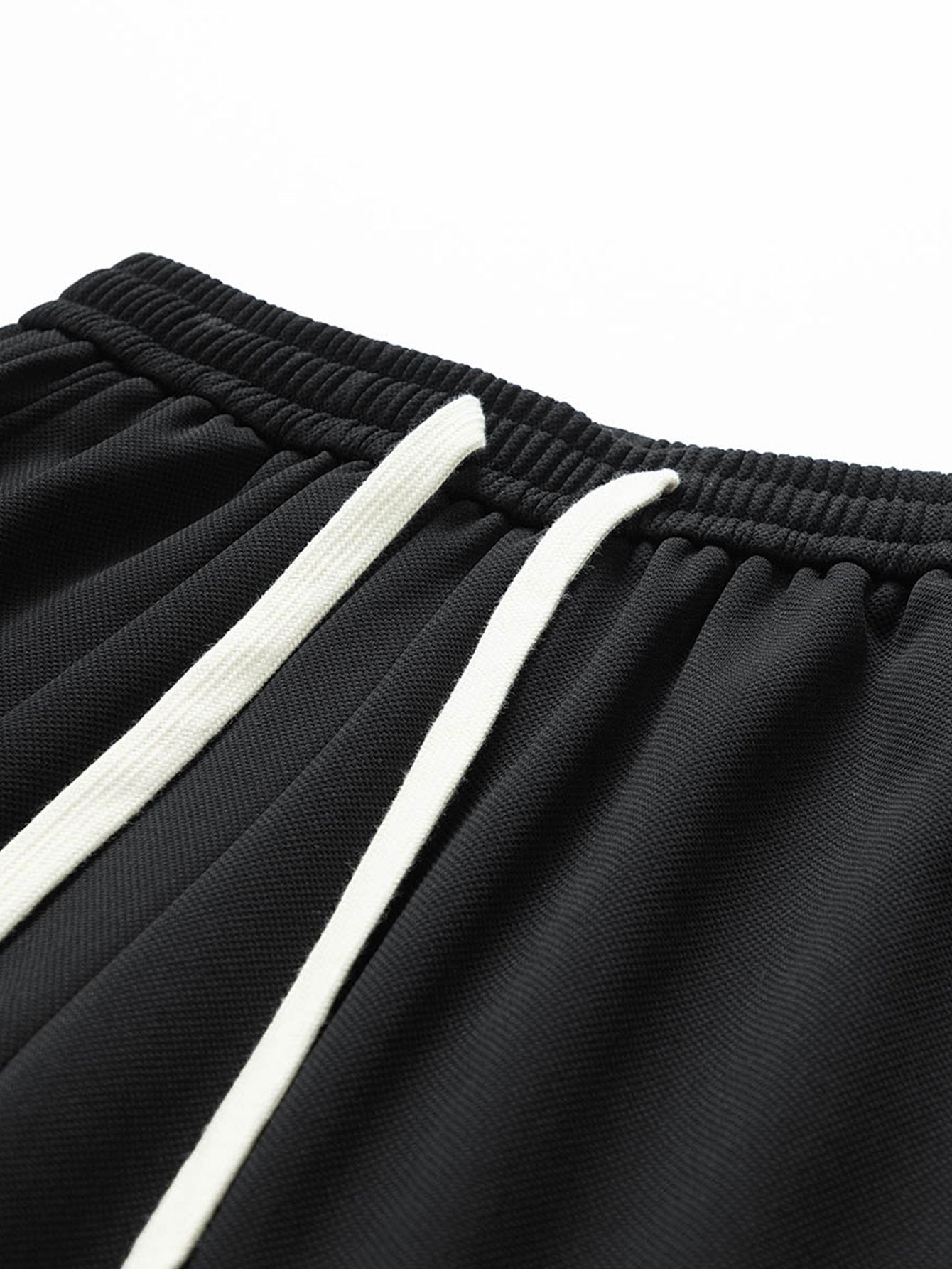 Basic Textured Drawstring Shorts