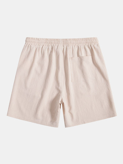 Crinkled Drawstring Shorts
