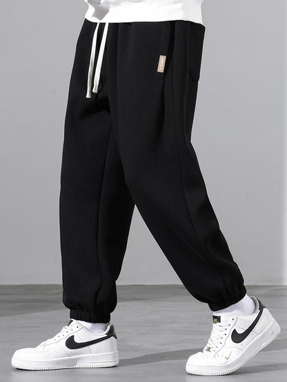 Drawstring Cotton Jogging Pants