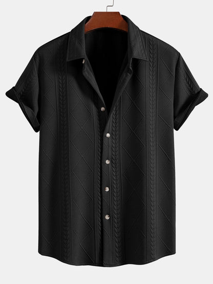 قميص جاكار مزخرف بأزرار