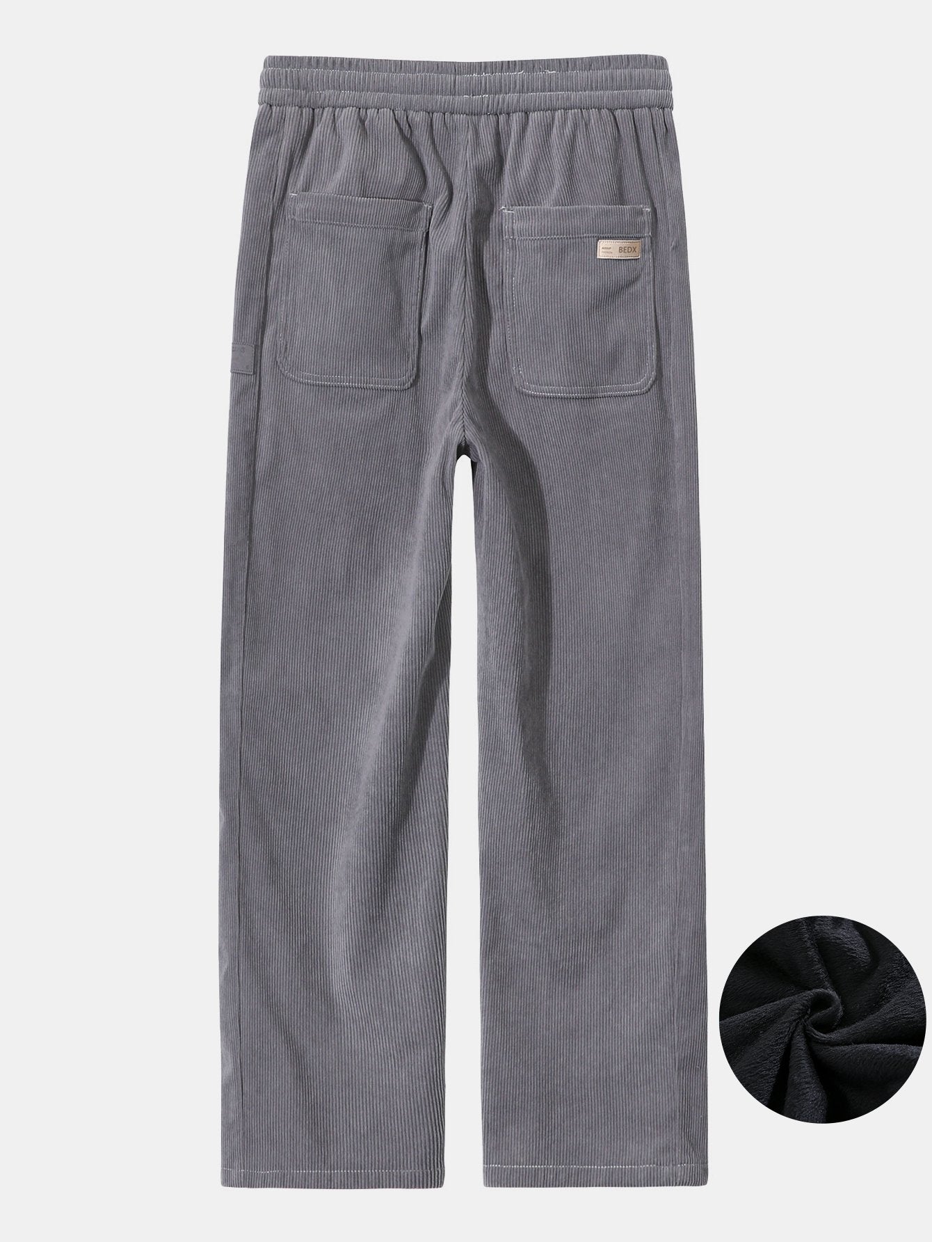 Polar Fleece Lined Straight Leg Corduroy Pants