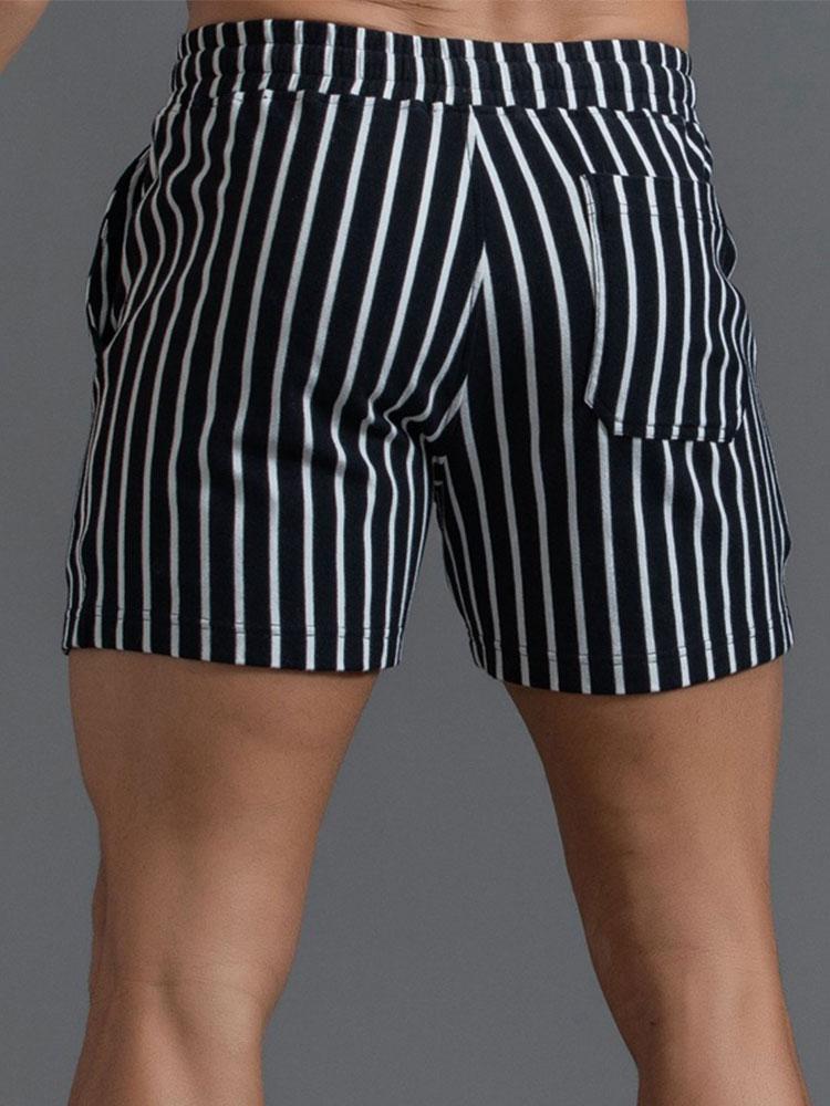 Cotton 3" Striped Jersey Drawstring Shorts