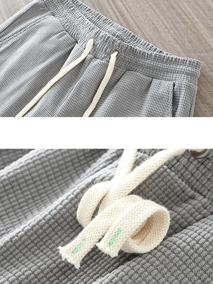 Drawstring Crosscut Corduroy Shorts