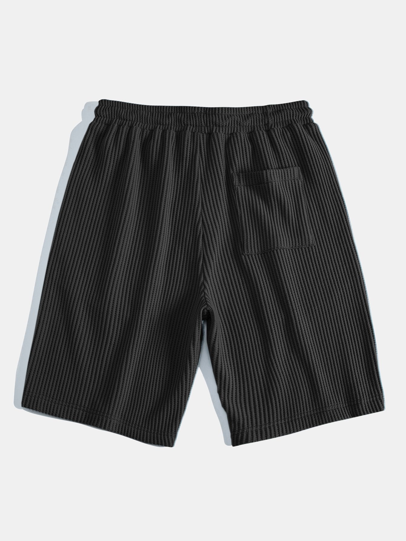 3 Pieces Drawstring Knitted Waffle Shorts