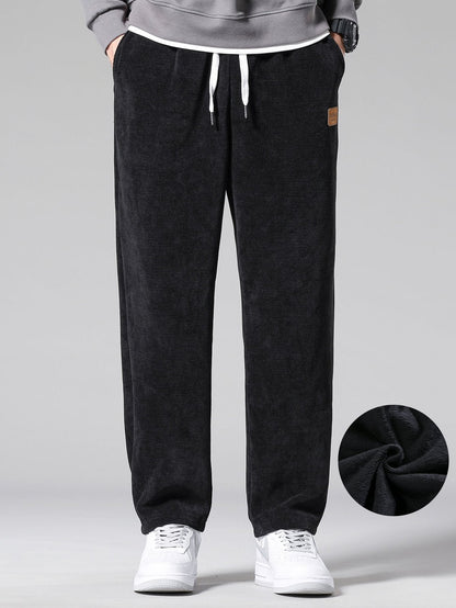 Polar Fleece Lined Straight Leg Corduroy Pants