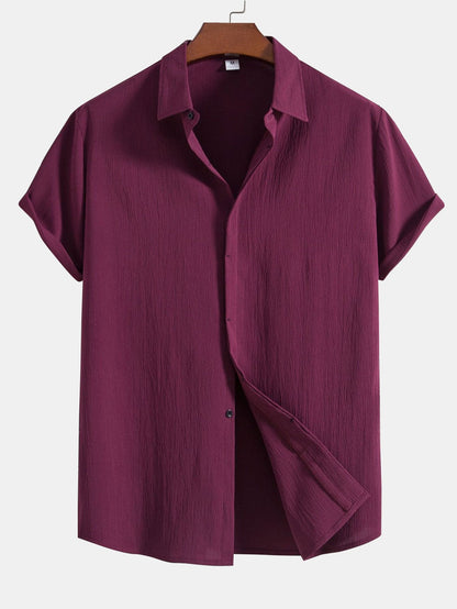 Crinkled Concealed Fly Shirt