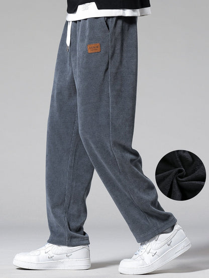Polar Fleece Lined Straight Leg Corduroy Pants