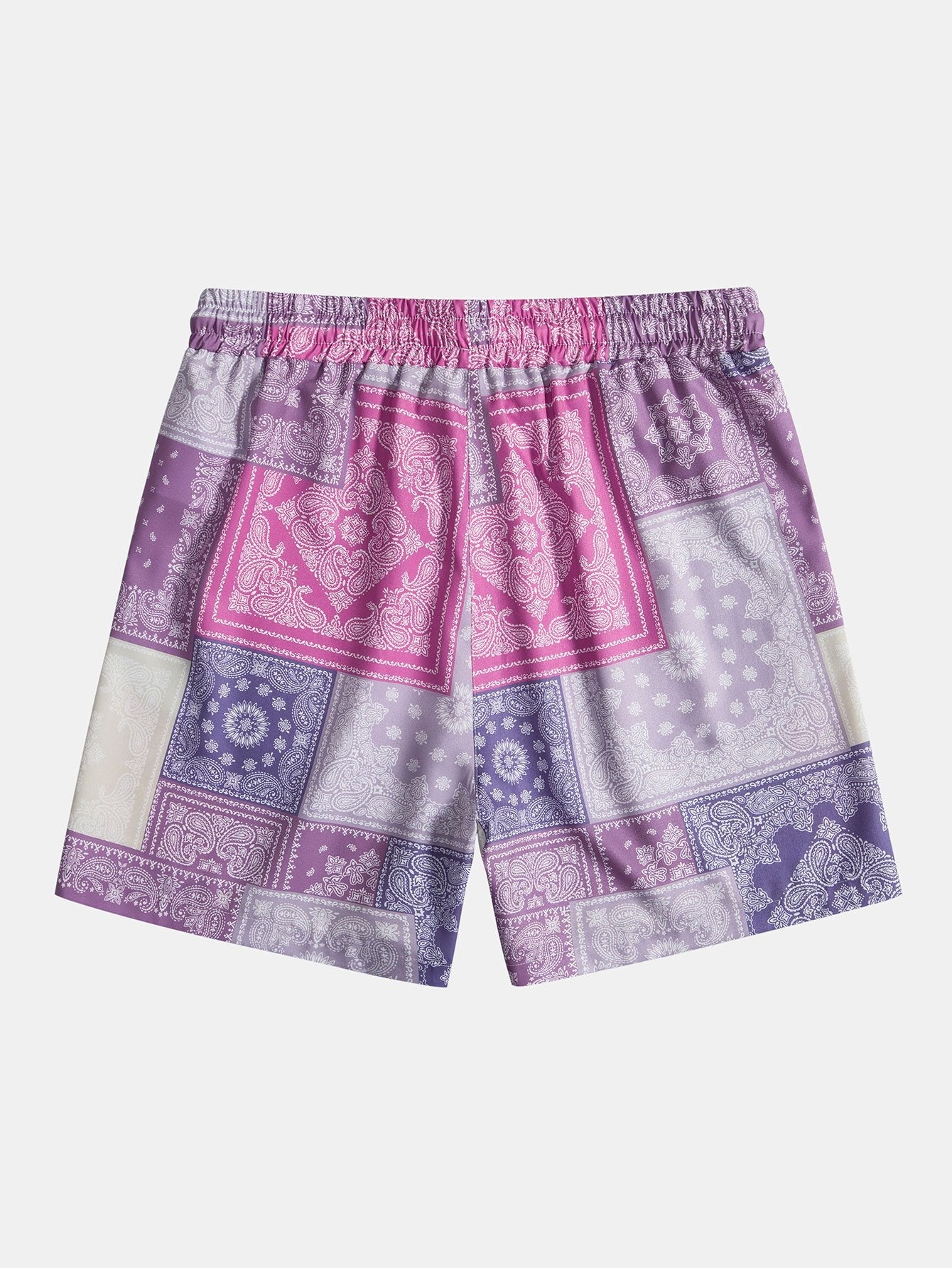 Paisley Patchwork Print Drawstring Shorts