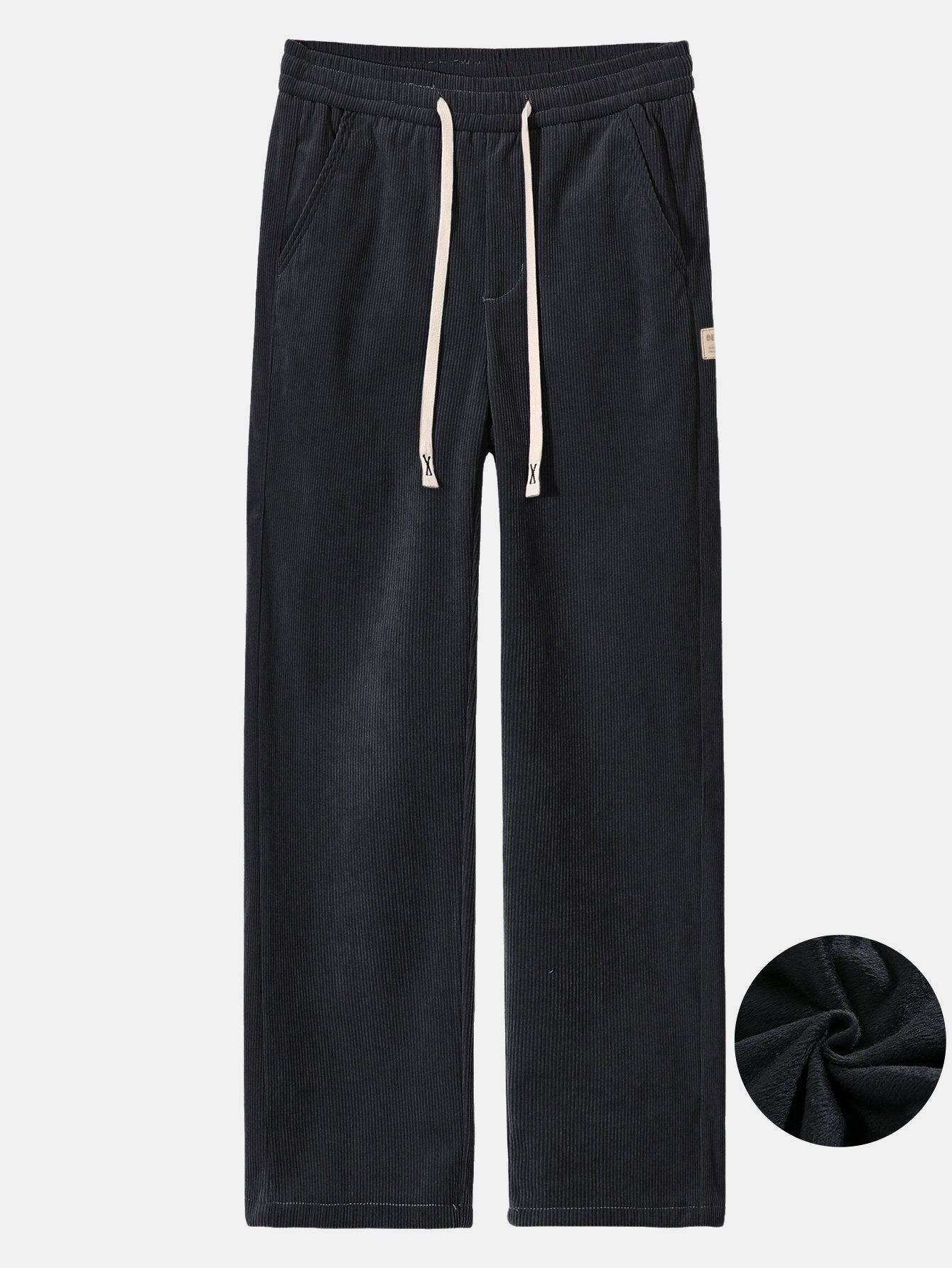 Polar Fleece Lined Straight Leg Corduroy Pants