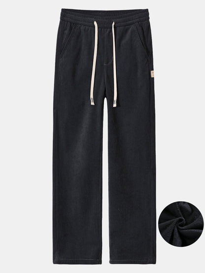 Polar Fleece Lined Straight Leg Corduroy Pants