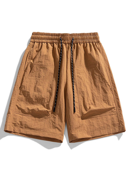 Patch Pocket Drawstring Shorts