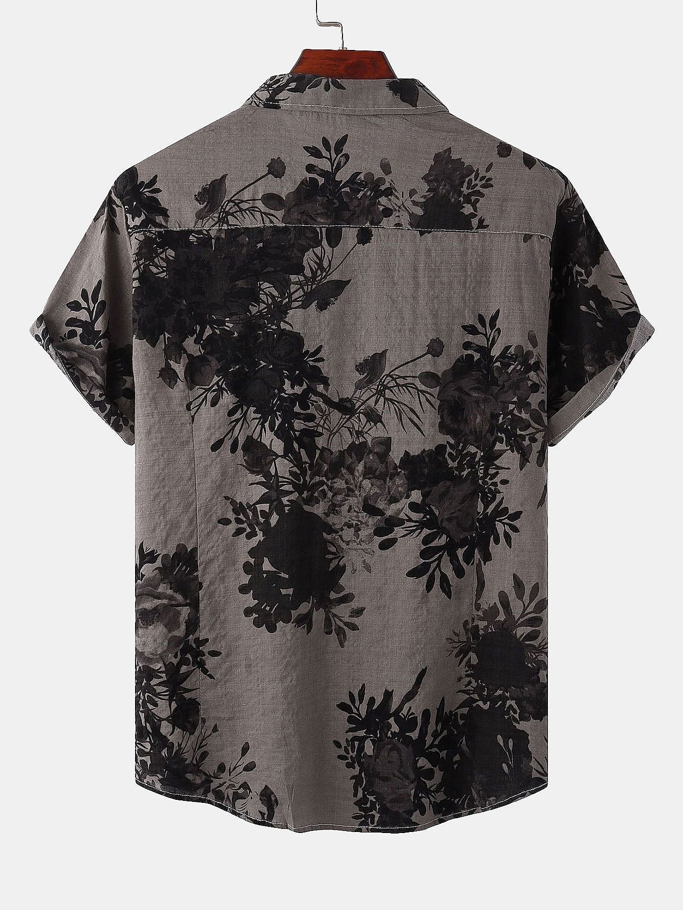 Ink Floral Print Shirt