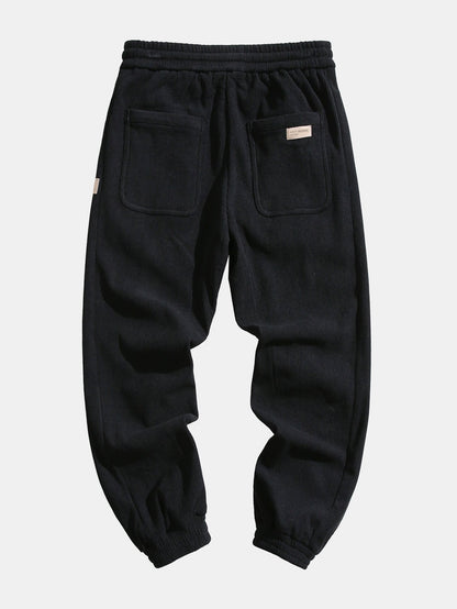 Drawstring Corduroy Jogging Pants