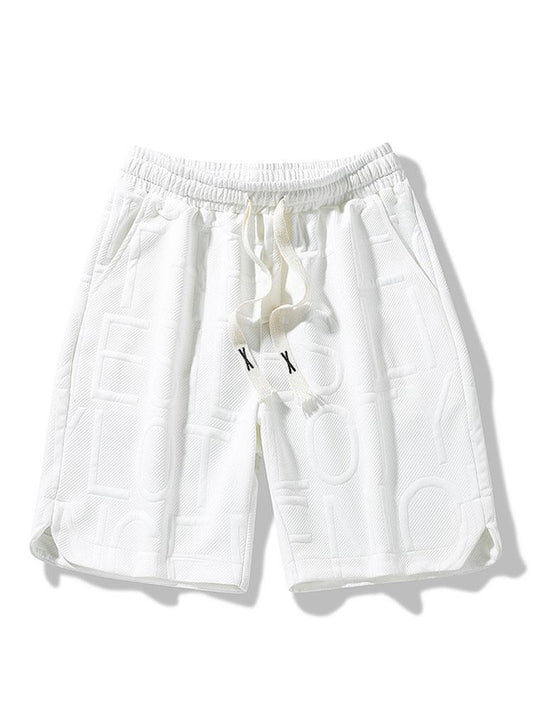 Letter Jacquard Warm Up Shorts