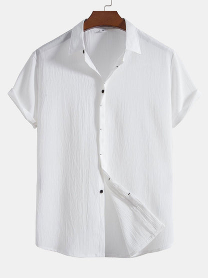 Crinkled Concealed Fly Shirt