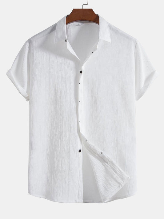 Crinkled Concealed Fly Shirt
