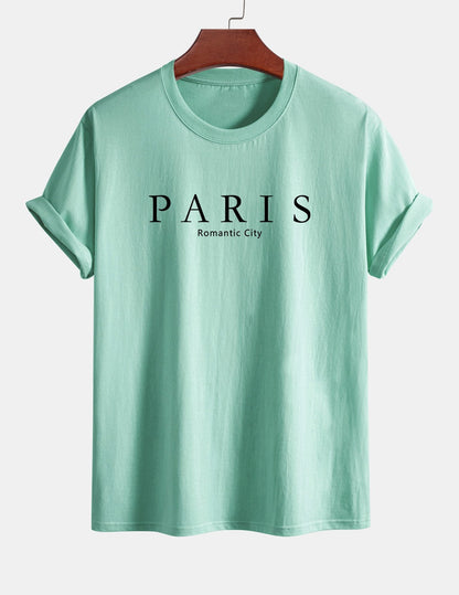 Regular Fit Paris Slogan Cotton T-Shirt