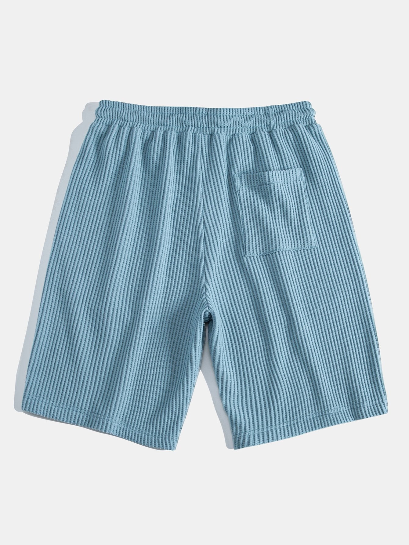 3 Pieces Drawstring Knitted Waffle Shorts